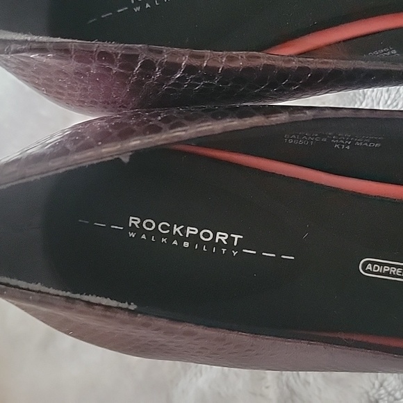 ROCKPORT TOTAL MOTION Brown Leather Pointed Toe Pump Heels Size 10M - Picture 3 of 12